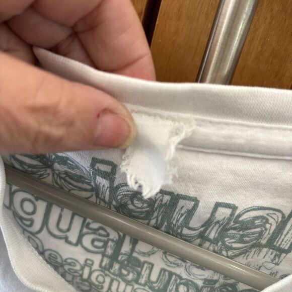 Desigual t shirt Men White XL Street Art Print Graffiti Viscose Colorful - Picture 5 of 12